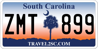 SC license plate ZMT899