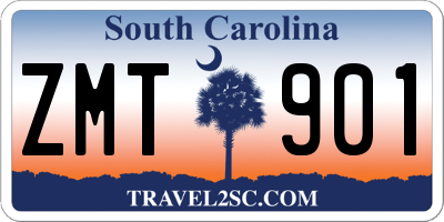 SC license plate ZMT901