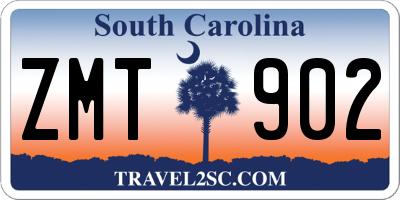SC license plate ZMT902