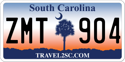 SC license plate ZMT904