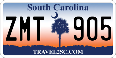 SC license plate ZMT905