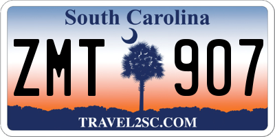 SC license plate ZMT907