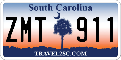 SC license plate ZMT911