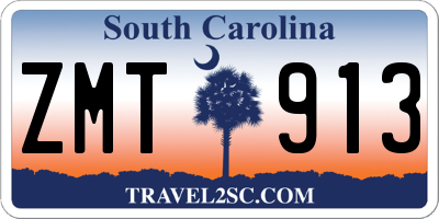 SC license plate ZMT913