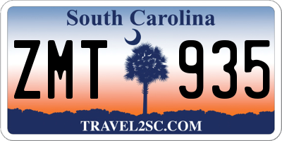 SC license plate ZMT935