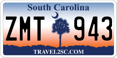 SC license plate ZMT943