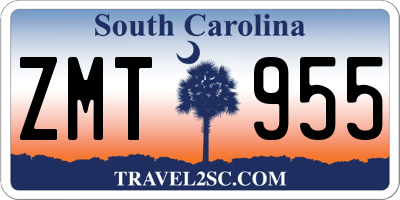 SC license plate ZMT955