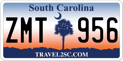 SC license plate ZMT956