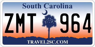 SC license plate ZMT964