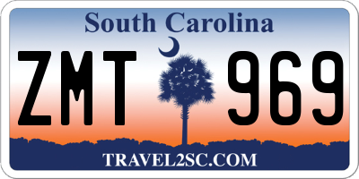 SC license plate ZMT969