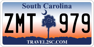 SC license plate ZMT979