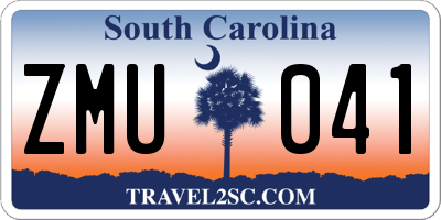 SC license plate ZMU041