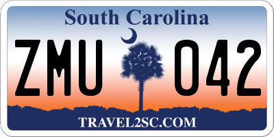 SC license plate ZMU042