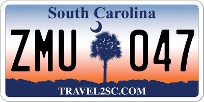 SC license plate ZMU047