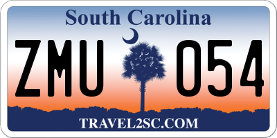 SC license plate ZMU054