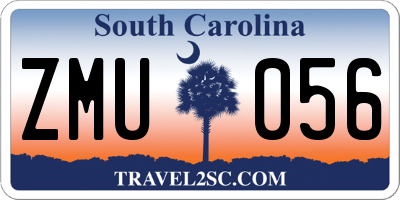 SC license plate ZMU056