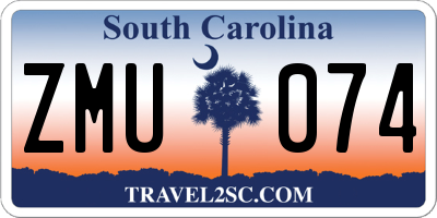 SC license plate ZMU074