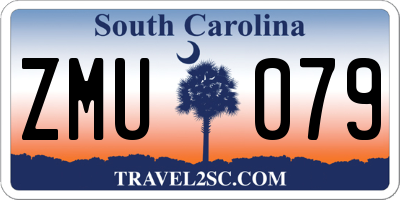 SC license plate ZMU079