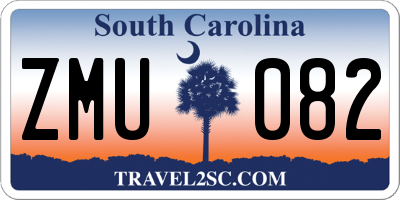 SC license plate ZMU082