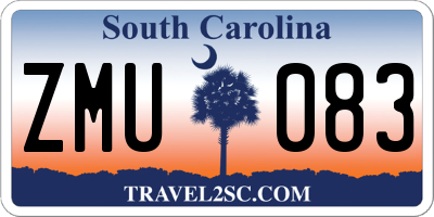 SC license plate ZMU083