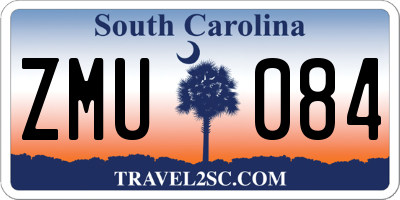 SC license plate ZMU084