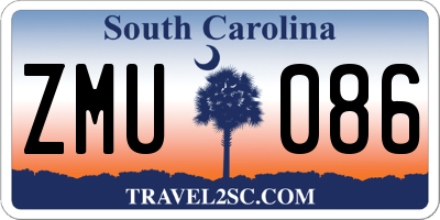 SC license plate ZMU086