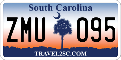 SC license plate ZMU095