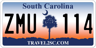 SC license plate ZMU114