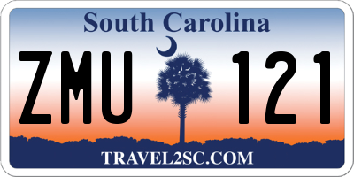 SC license plate ZMU121