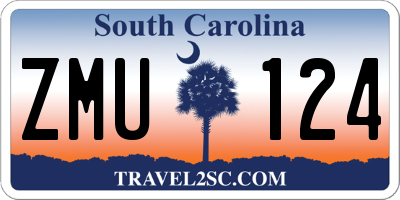 SC license plate ZMU124