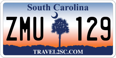 SC license plate ZMU129