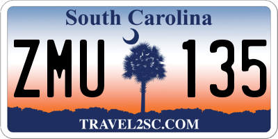 SC license plate ZMU135