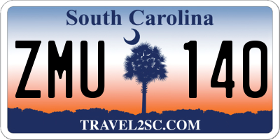 SC license plate ZMU140