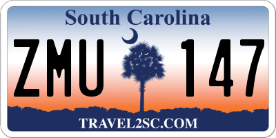 SC license plate ZMU147