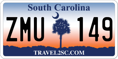 SC license plate ZMU149