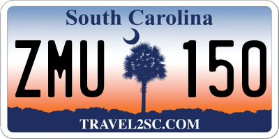 SC license plate ZMU150
