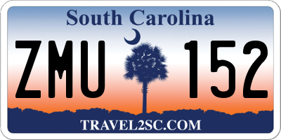 SC license plate ZMU152