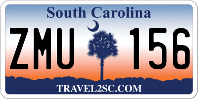 SC license plate ZMU156