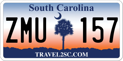 SC license plate ZMU157