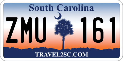 SC license plate ZMU161