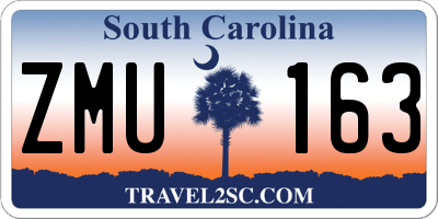 SC license plate ZMU163