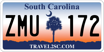 SC license plate ZMU172