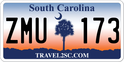 SC license plate ZMU173