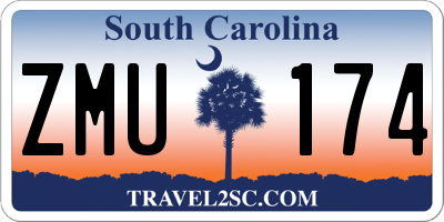 SC license plate ZMU174