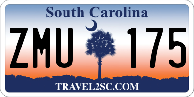 SC license plate ZMU175