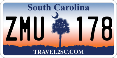 SC license plate ZMU178