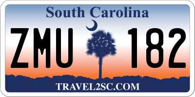 SC license plate ZMU182