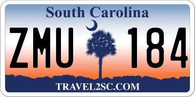 SC license plate ZMU184