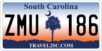SC license plate ZMU186