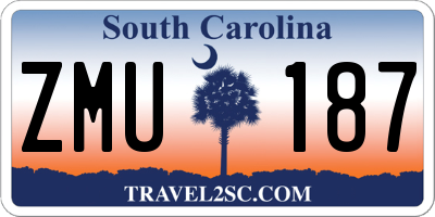 SC license plate ZMU187